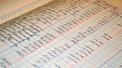 information ledger for numbers